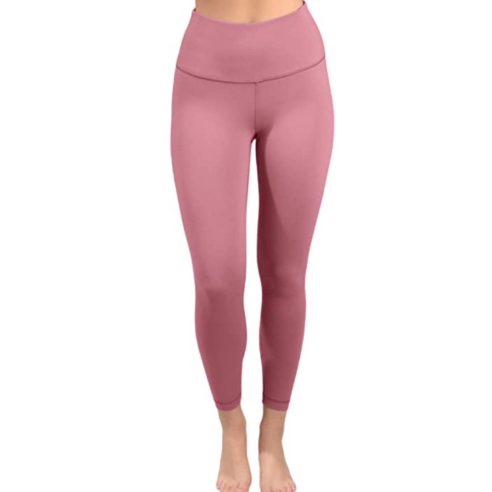 Yogalicious High Waisted Activewear Leggings Medium Plum‎ Mauve Athleisure BBL